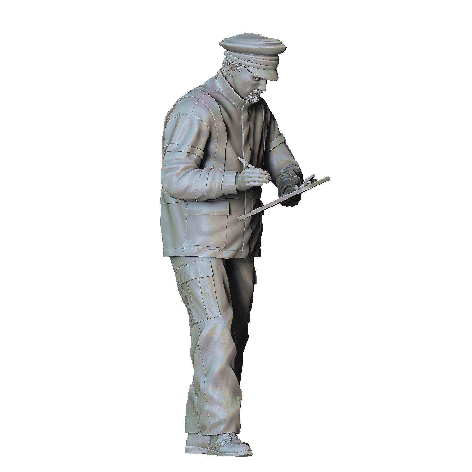 N6 Traffic Police with Clipboard 3D print model_37