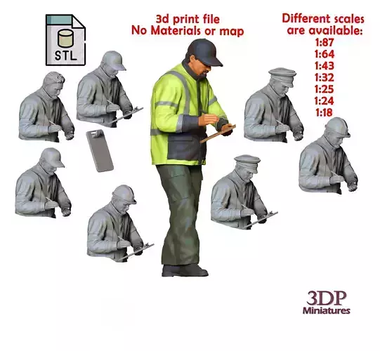 N6 Traffic Police with Clipboard 3D print model