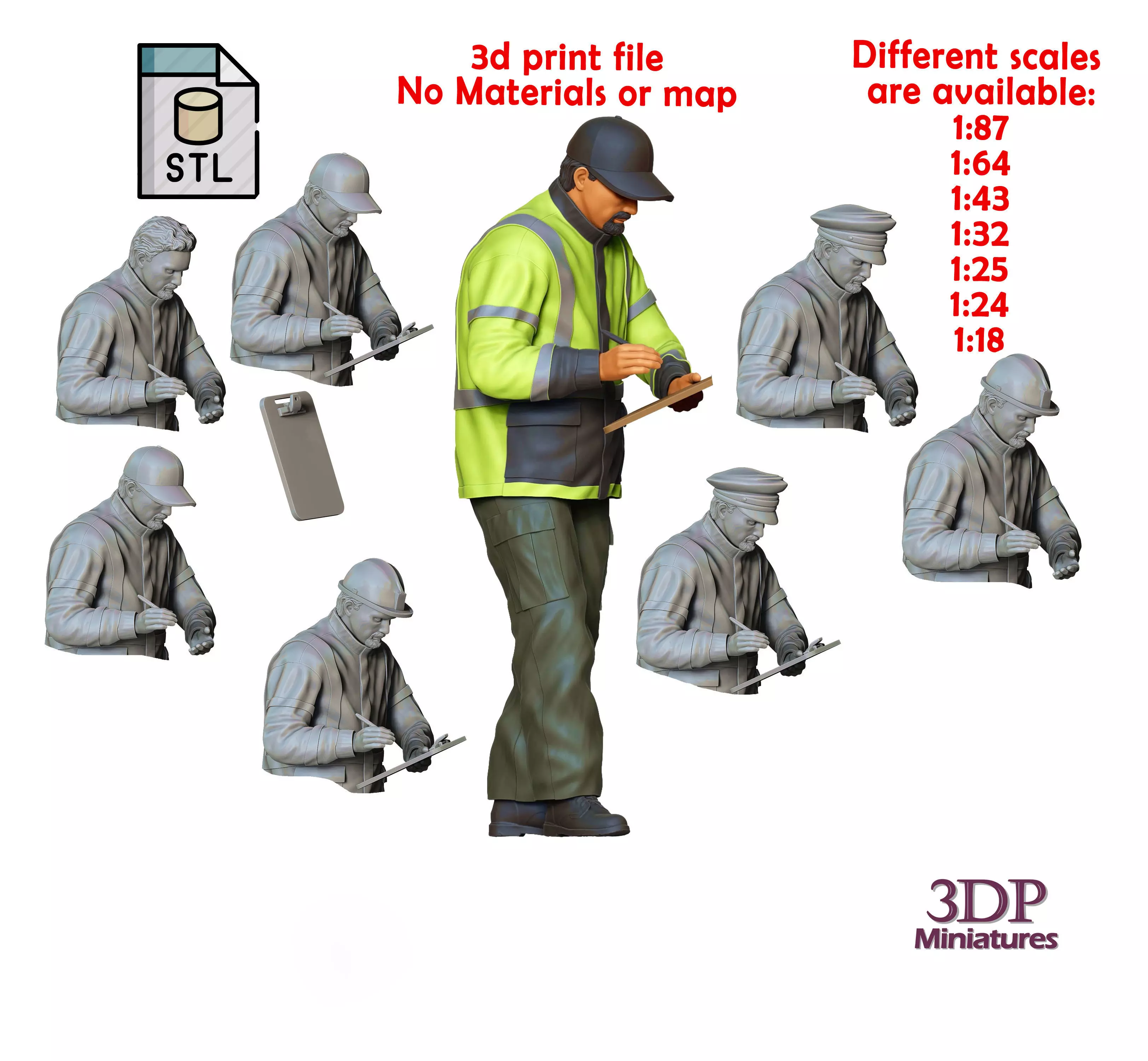 N6 Traffic Police with Clipboard 3D print model_0