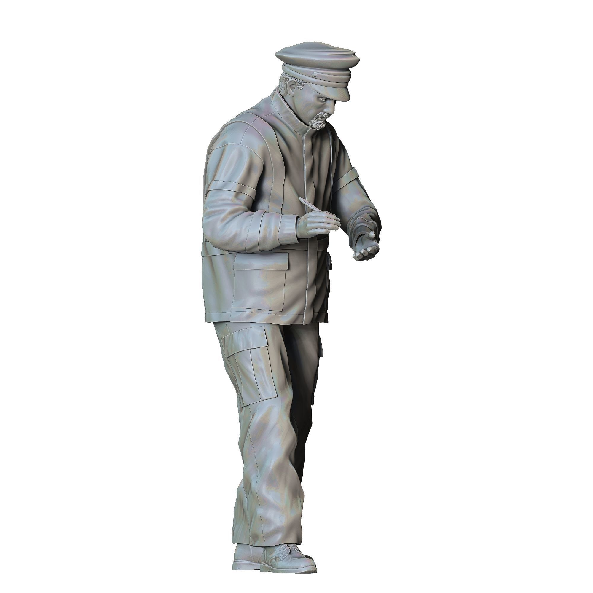 N6 Traffic Police with Clipboard 3D print model_31