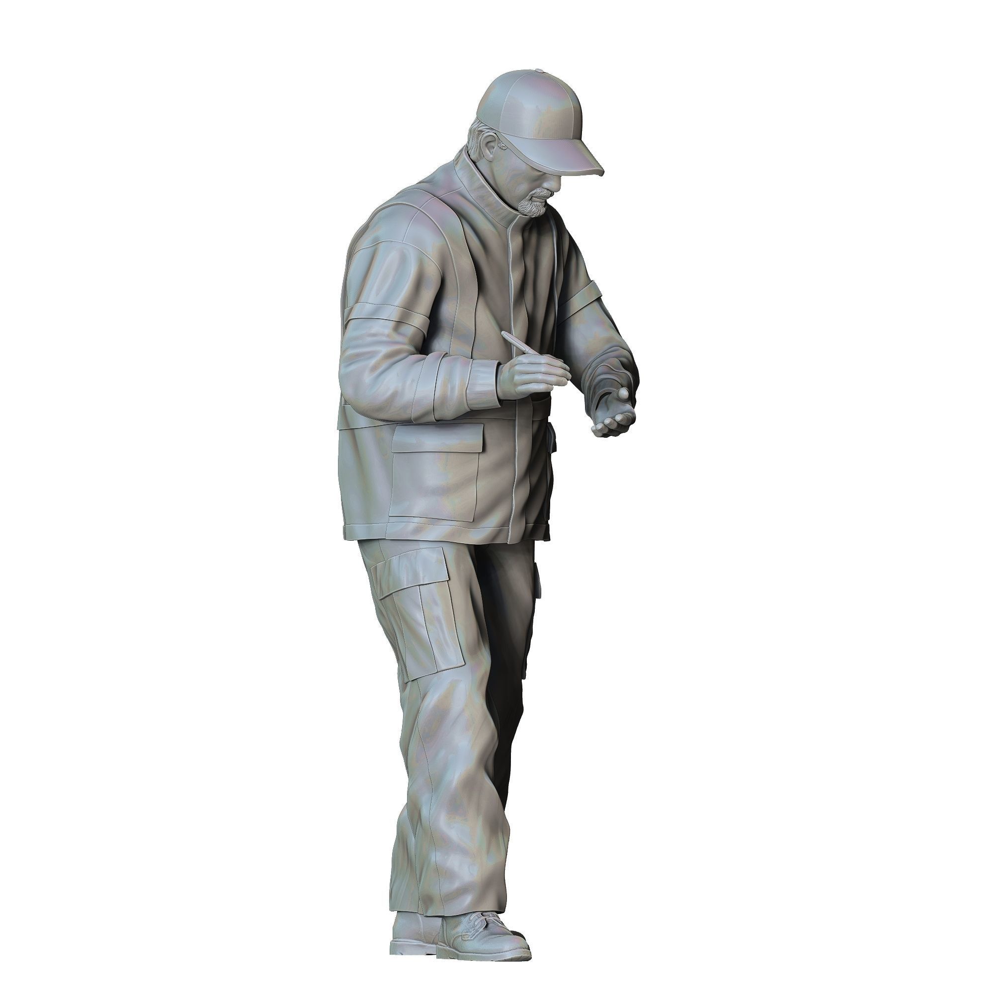 N6 Traffic Police with Clipboard 3D print model_33