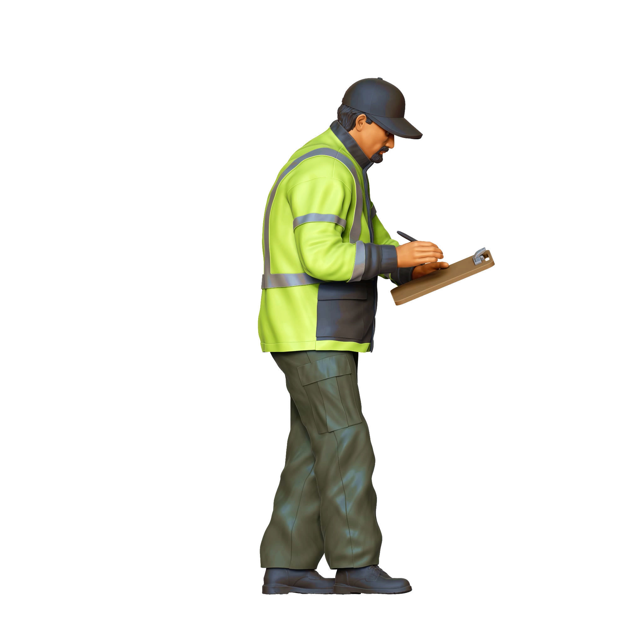 N6 Traffic Police with Clipboard 3D print model_7