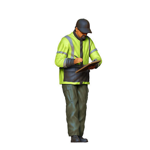 N6 Traffic Police with Clipboard 3D print model 4