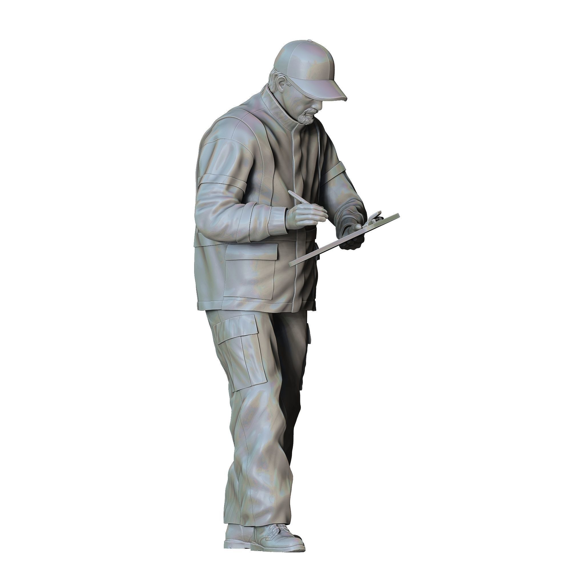 N6 Traffic Police with Clipboard 3D print model_32