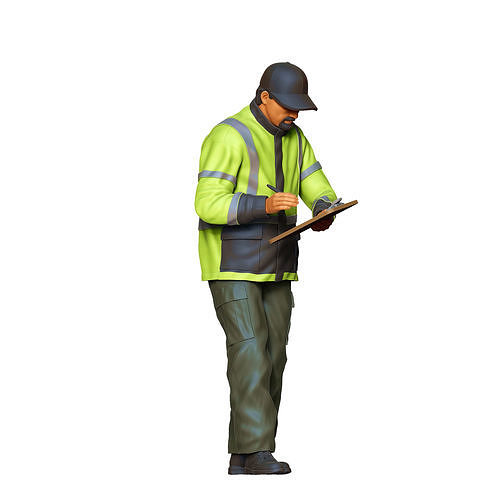 N6 Traffic Police with Clipboard 3D print model 5