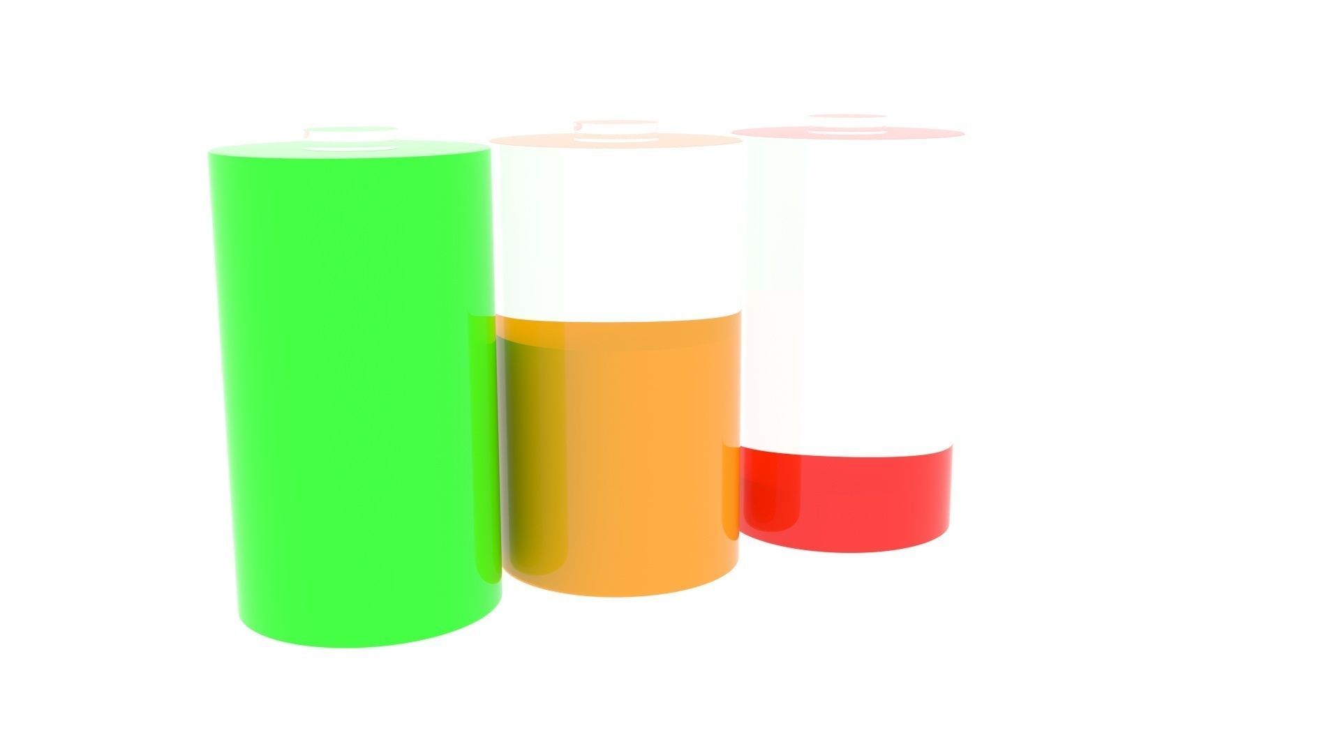 Battery Icons Set 3D model_11