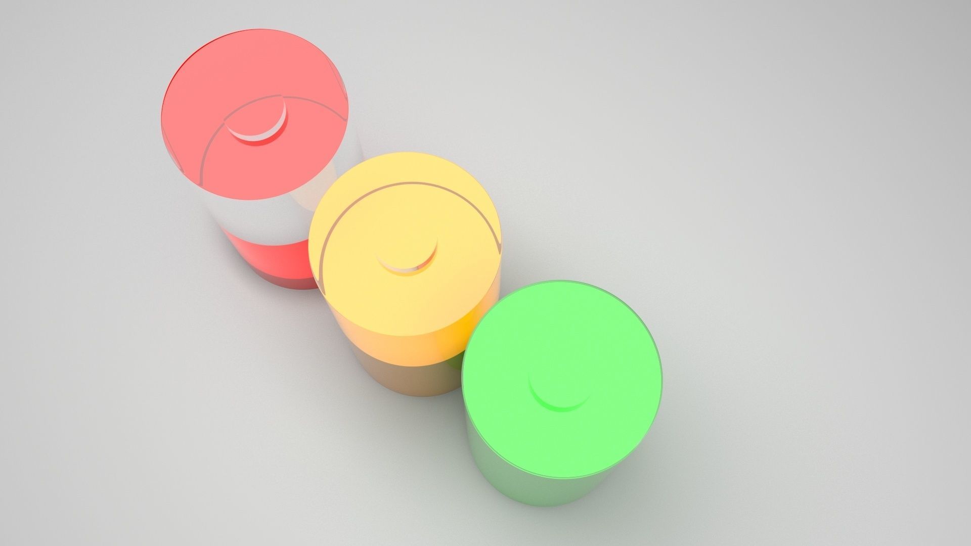 Battery Icons Set 3D model_1
