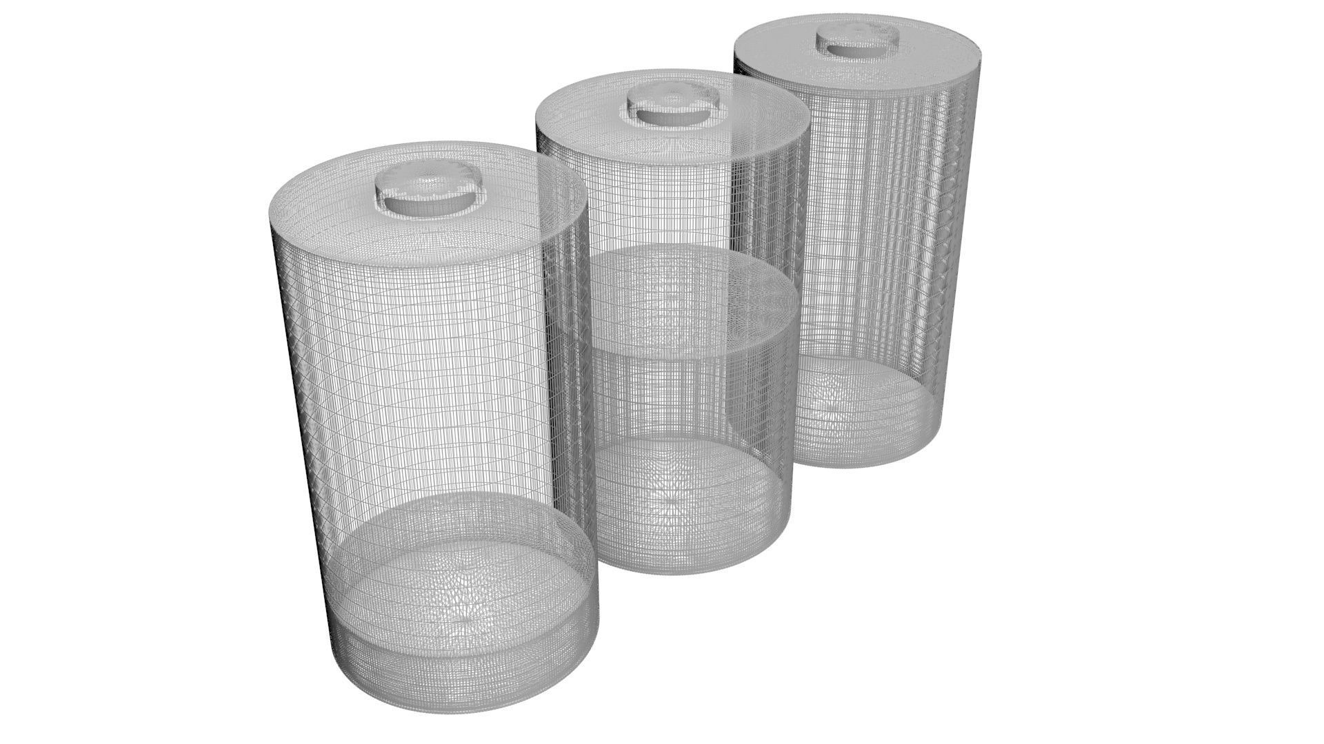 Battery Icons Set 3D model_20