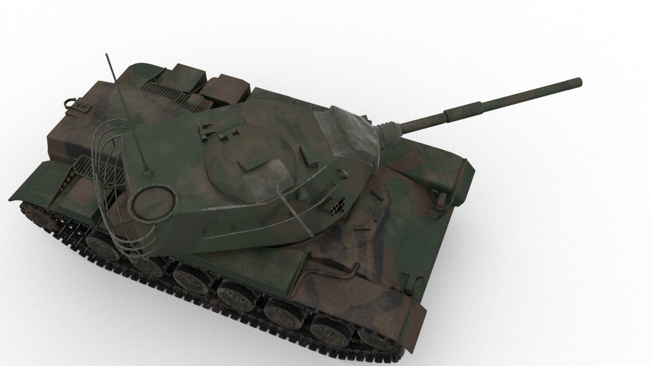 Low poly M60A3 Low-poly 3D model_2