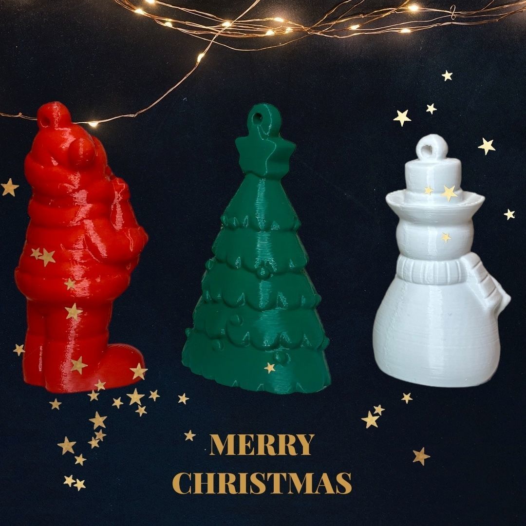 Christmas ornement 3D print no support 3D print model_3