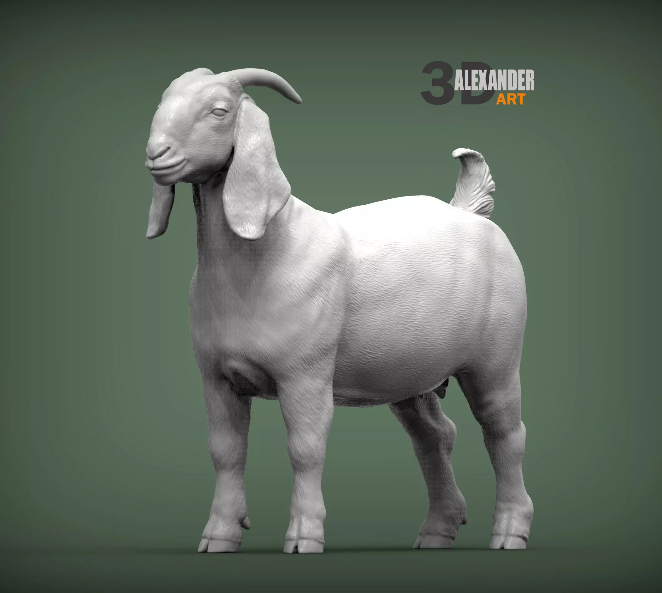 Boer Goats female 3D print model