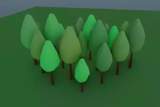 Leaf Tree Asset Free low-poly 3D model