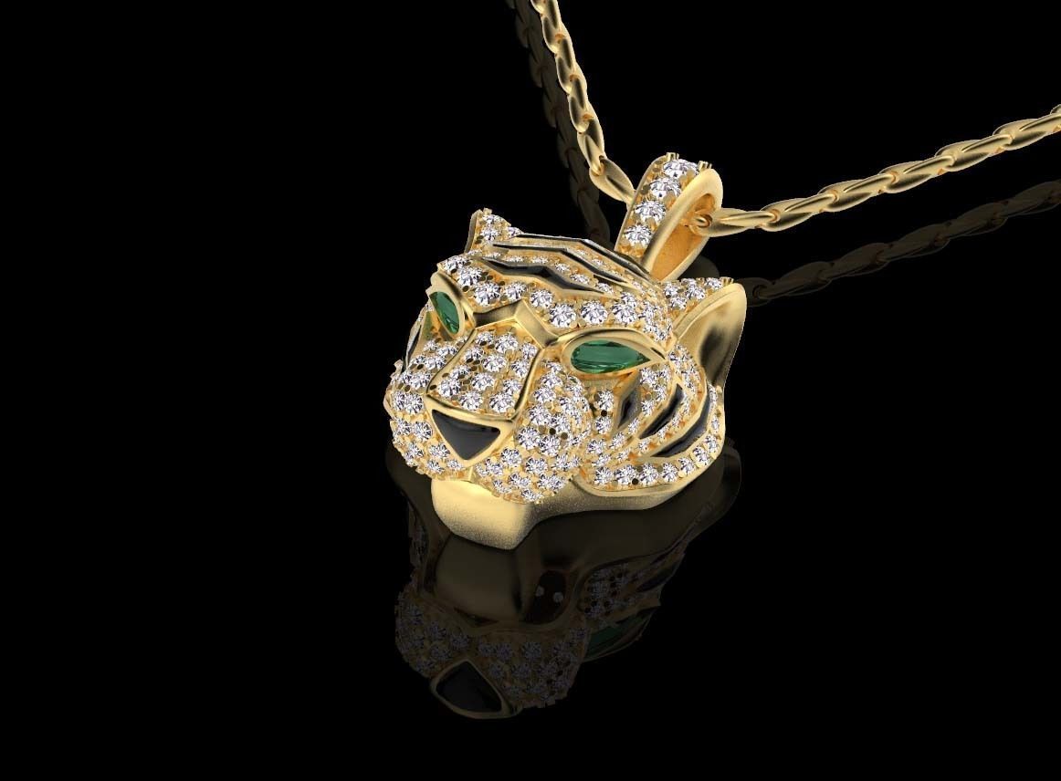 pendants panther  3D print model_4