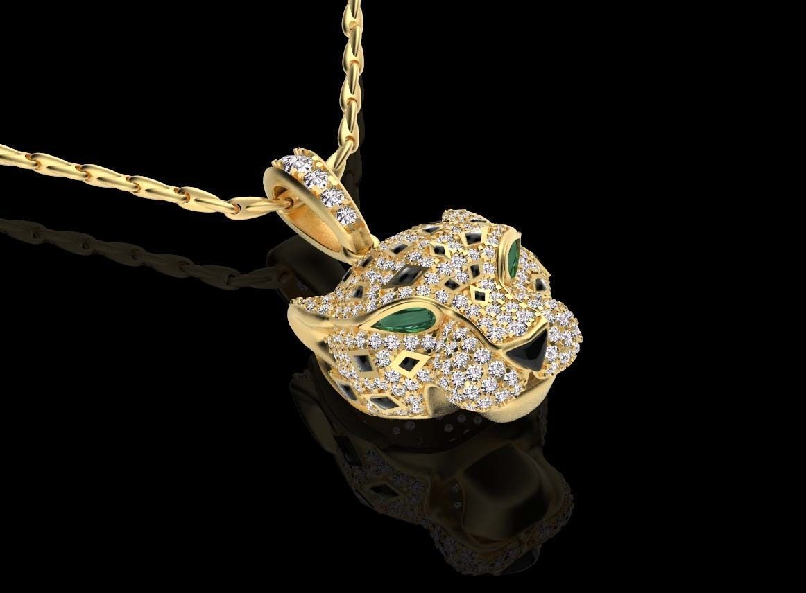 pendants panther  3D print model_15