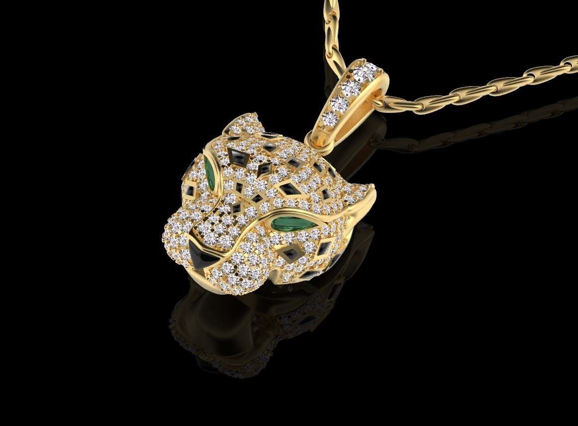 pendants panther  3D print model_5