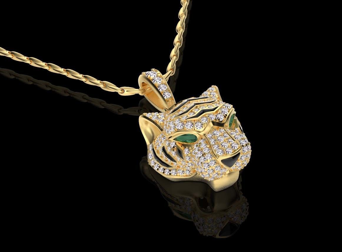 pendants panther  3D print model_12