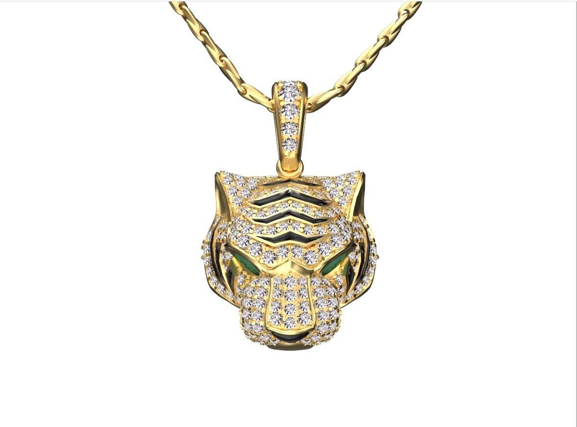 pendants panther  3D print model_3