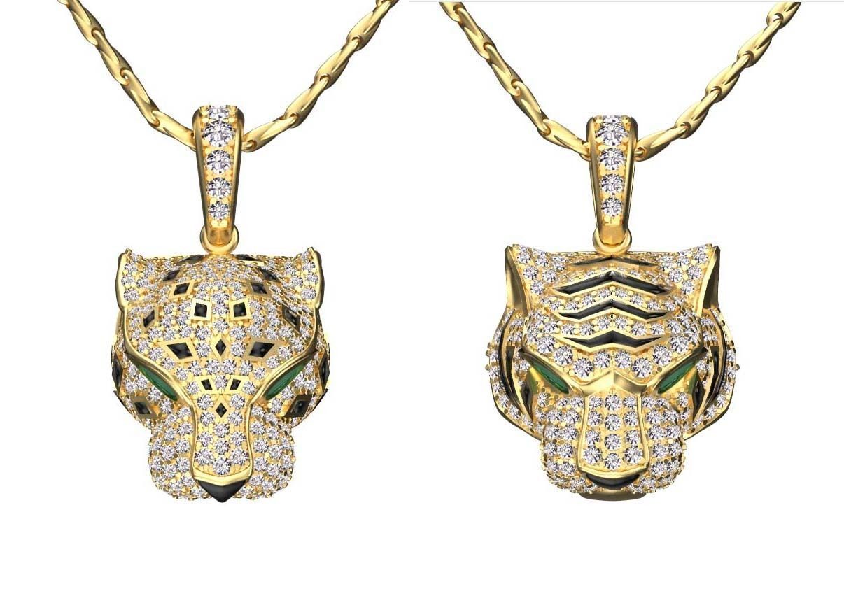 pendants panther  3D print model_1