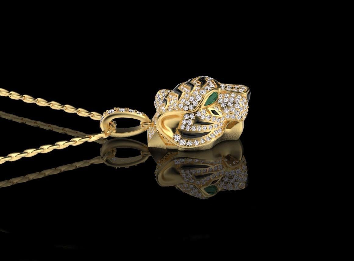 pendants panther  3D print model_10