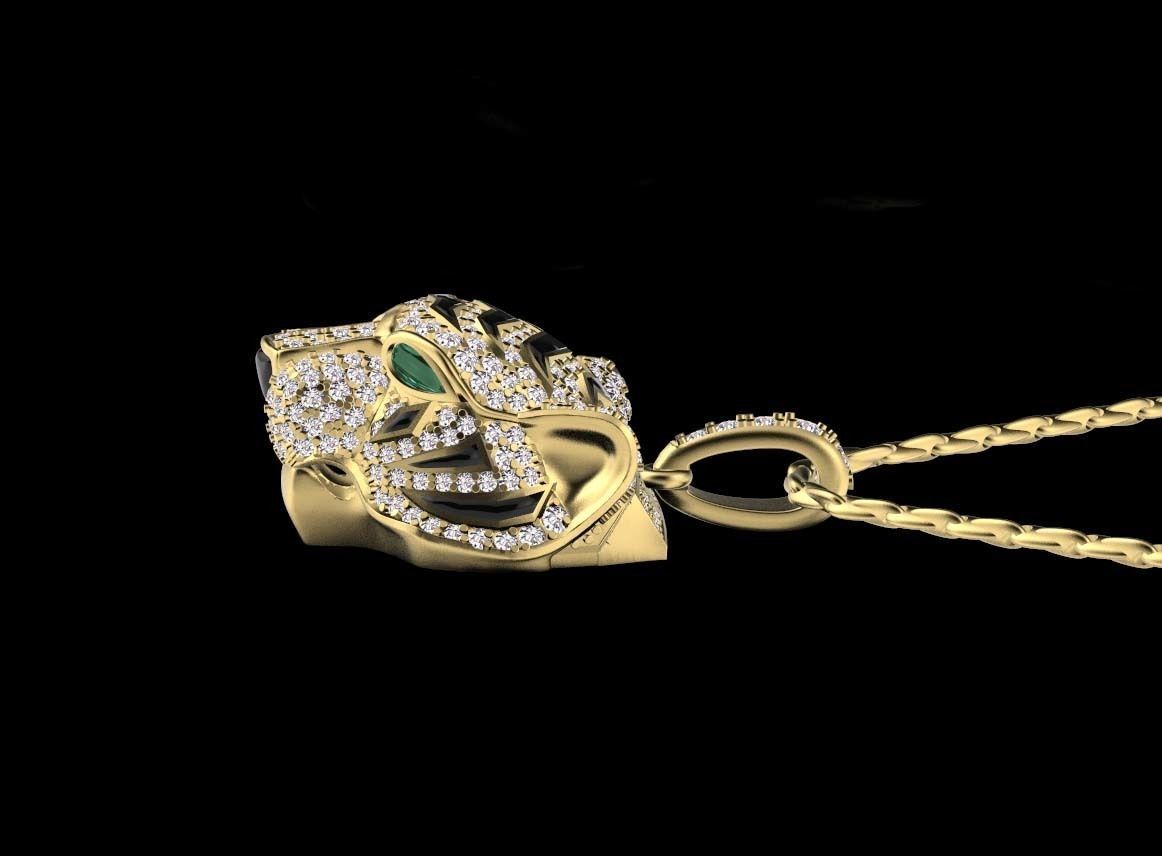 pendants panther  3D print model_9