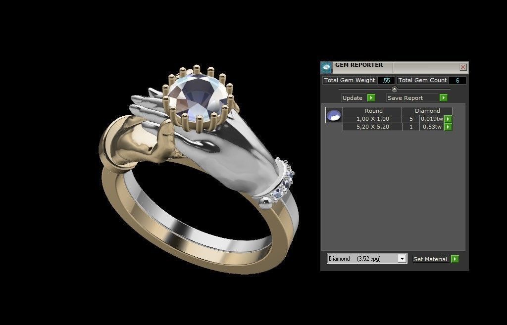 Ring Engaged Hands - Symbol of Love and Commitment 3D print model_7