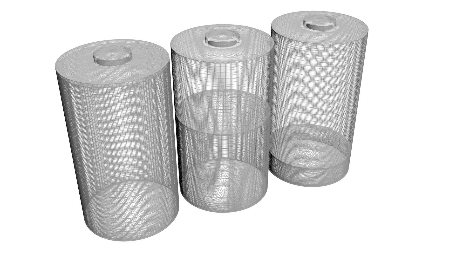 Battery Icons Set 3D model_13