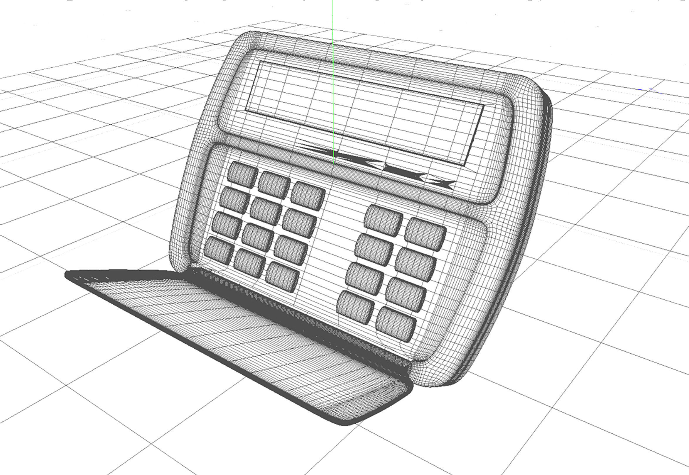 Alarm Keypad Panel 3D model_4