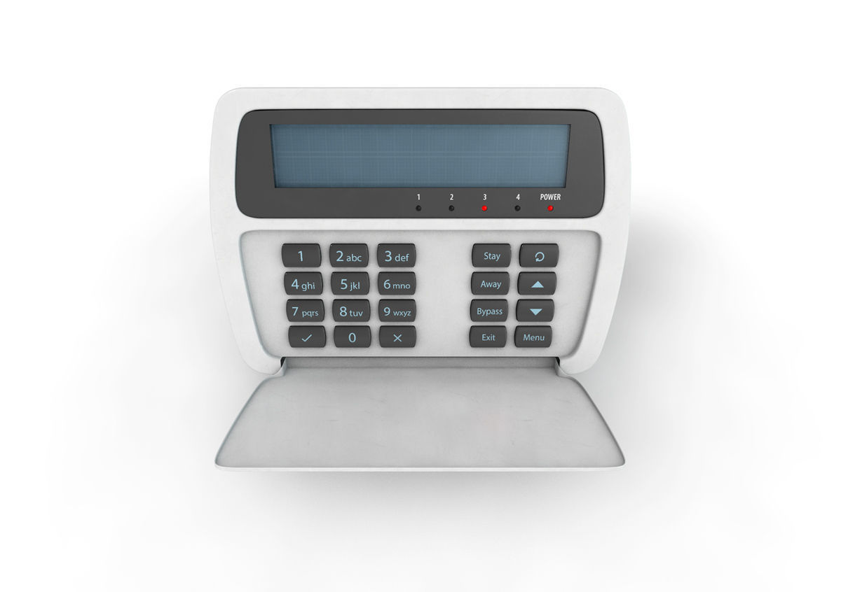Alarm Keypad Panel 3D model_2