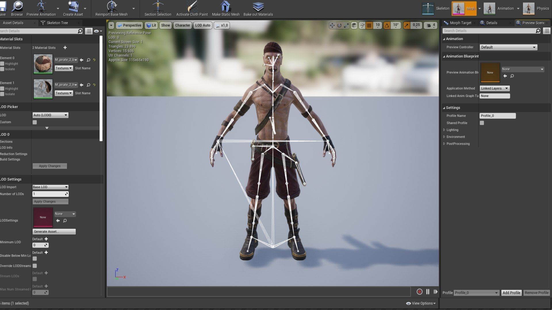 Pirate 2  Low-poly 3D model_17