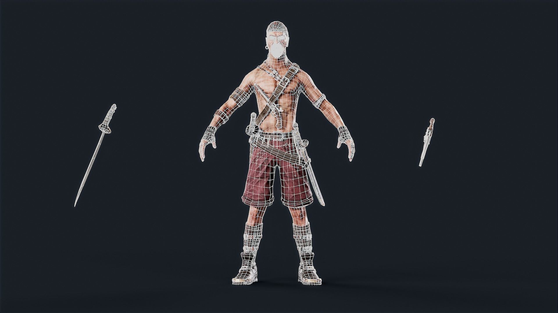 Pirate 2  Low-poly 3D model_14