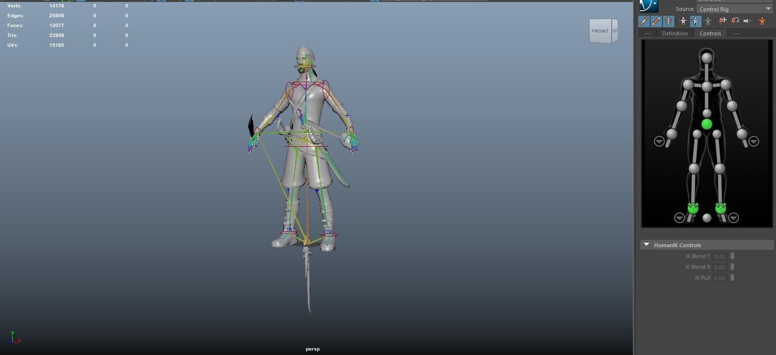 Pirate 2  Low-poly 3D model_24