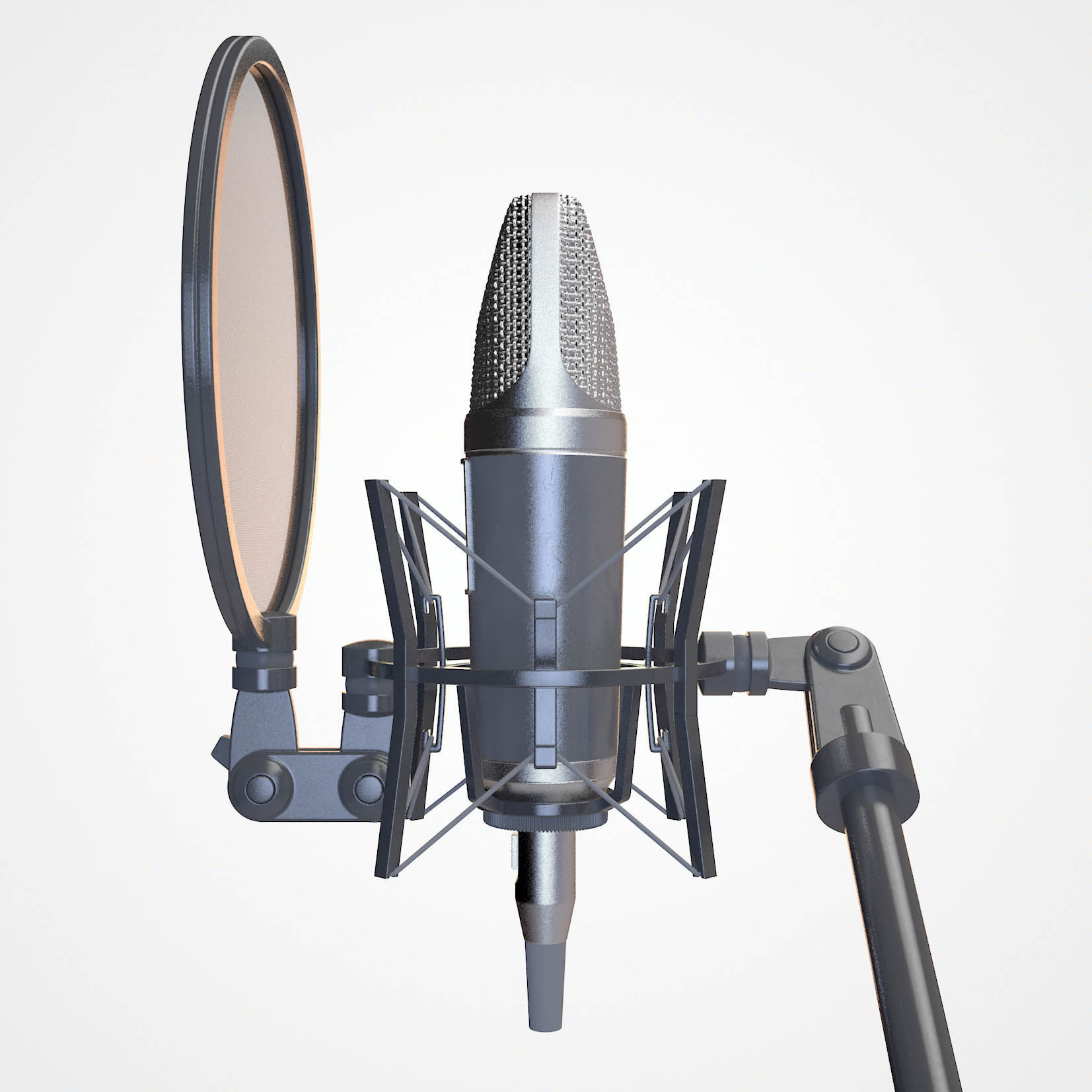 Condenser Microphone 3D model_1