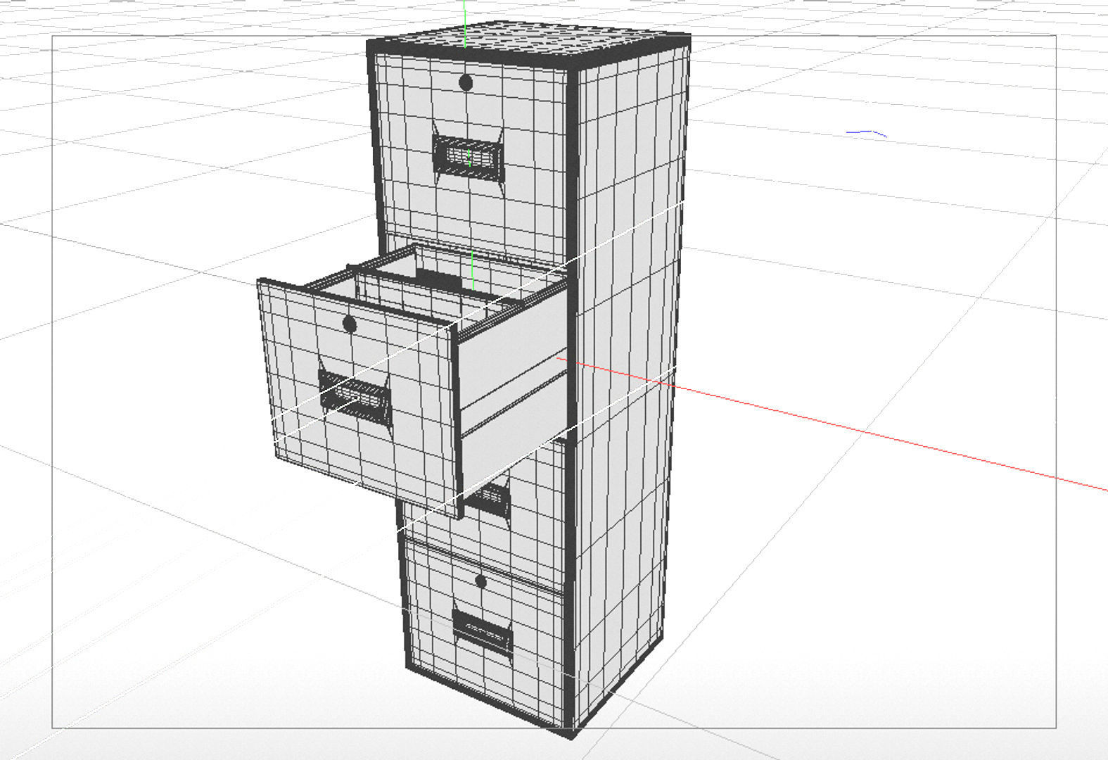 Office Filing Cabinet 3D model_3