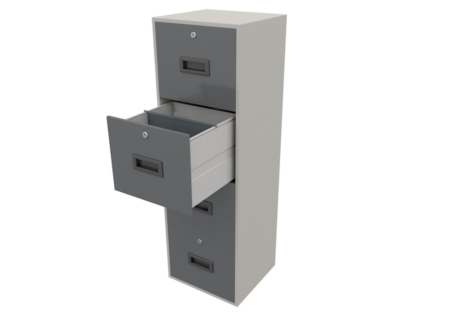 Office Filing Cabinet 3D model_2