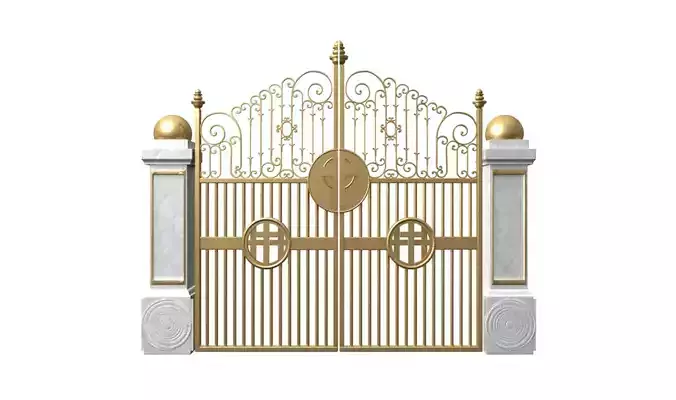 Large Gates And Pillars