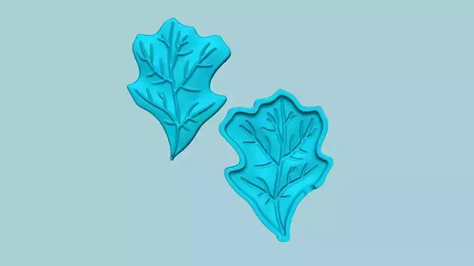 Blackjack Oak Tree Leaf - Molding Artificial EVA Craft 3D print model