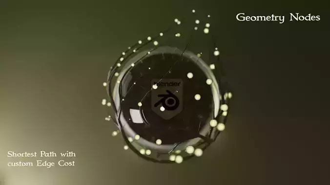 The tree - Shortest Path Node With Custom Edge in GeometryNodes 3D model