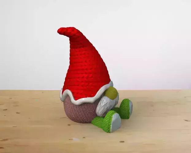 CHRISTMAS CROCHET KNITTED GNOME 3D print model