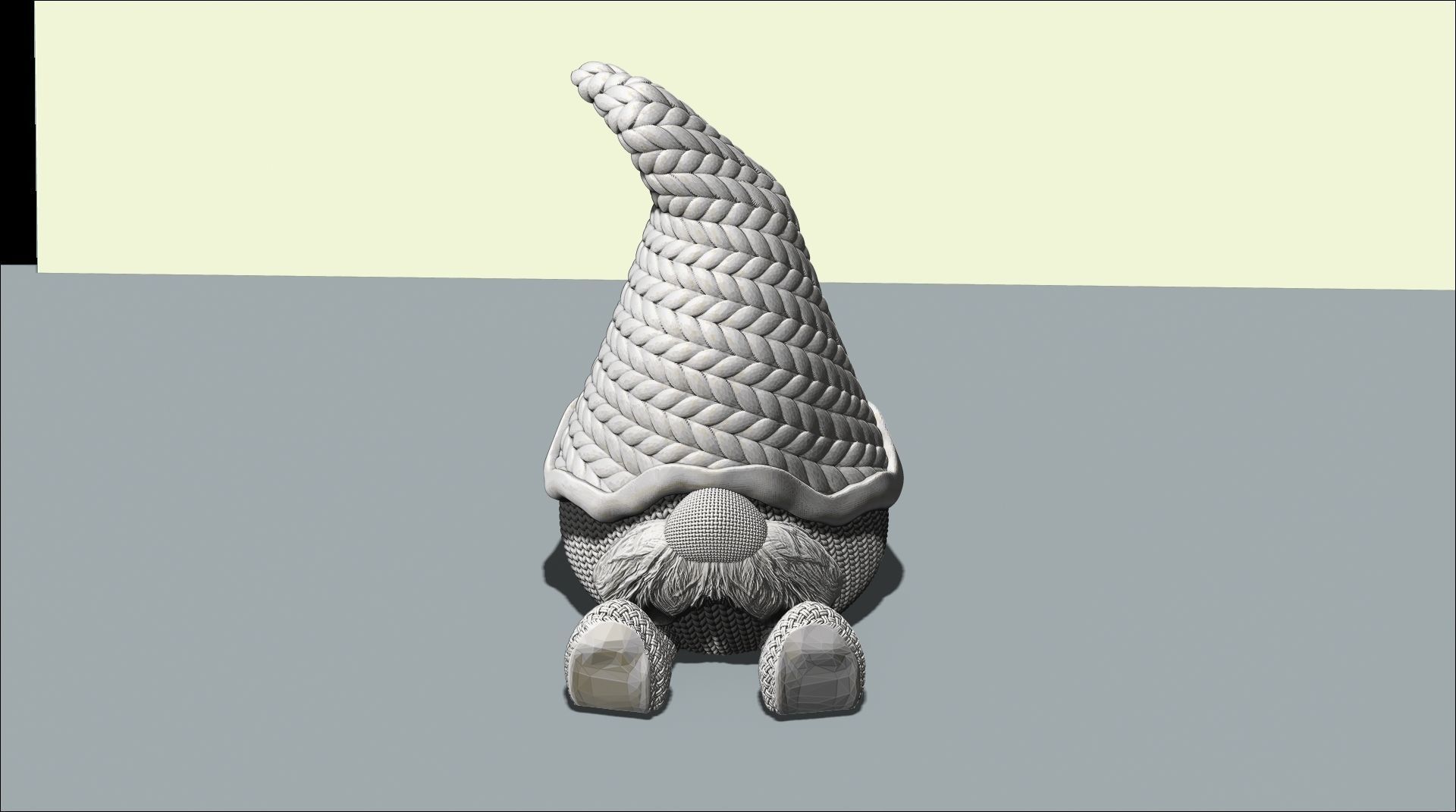 CHRISTMAS CROCHET KNITTED GNOME 3D print model_4