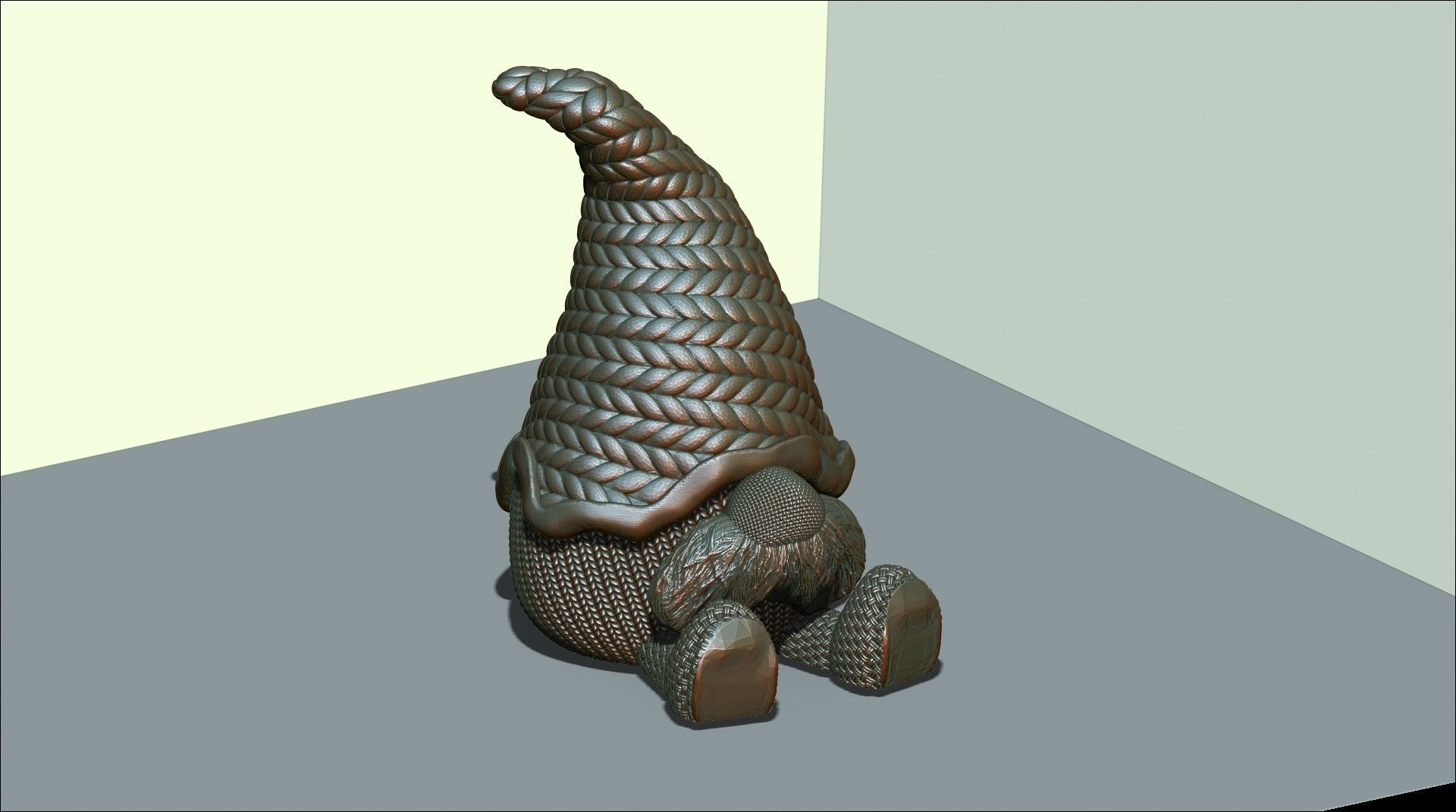 CHRISTMAS CROCHET KNITTED GNOME 3D print model_3