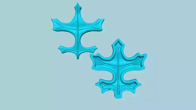 Pin Oak Tree Leaf - Molding Artificial EVA Craft 3D print model