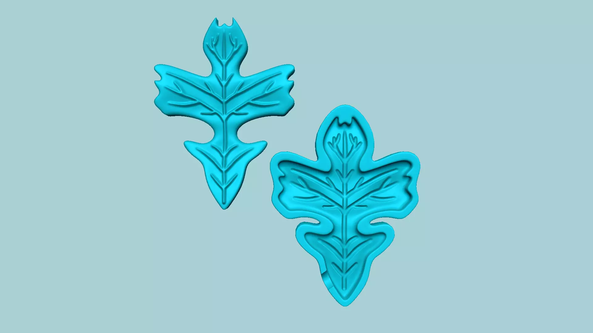 Post Oak Tree Leaf - Molding Artificial EVA Craft 3D print model