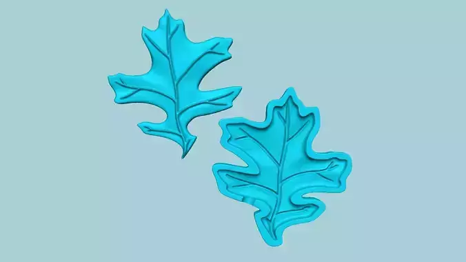Scarlet Oak Tree Leaf - Molding Artificial EVA Craft 3D print model