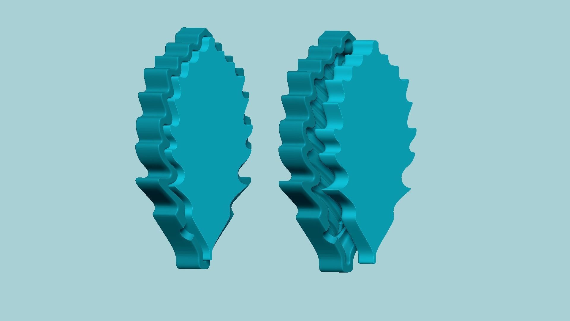 Swamp White Oak Tree Leaf - Molding EVA Craft 3D print model_6