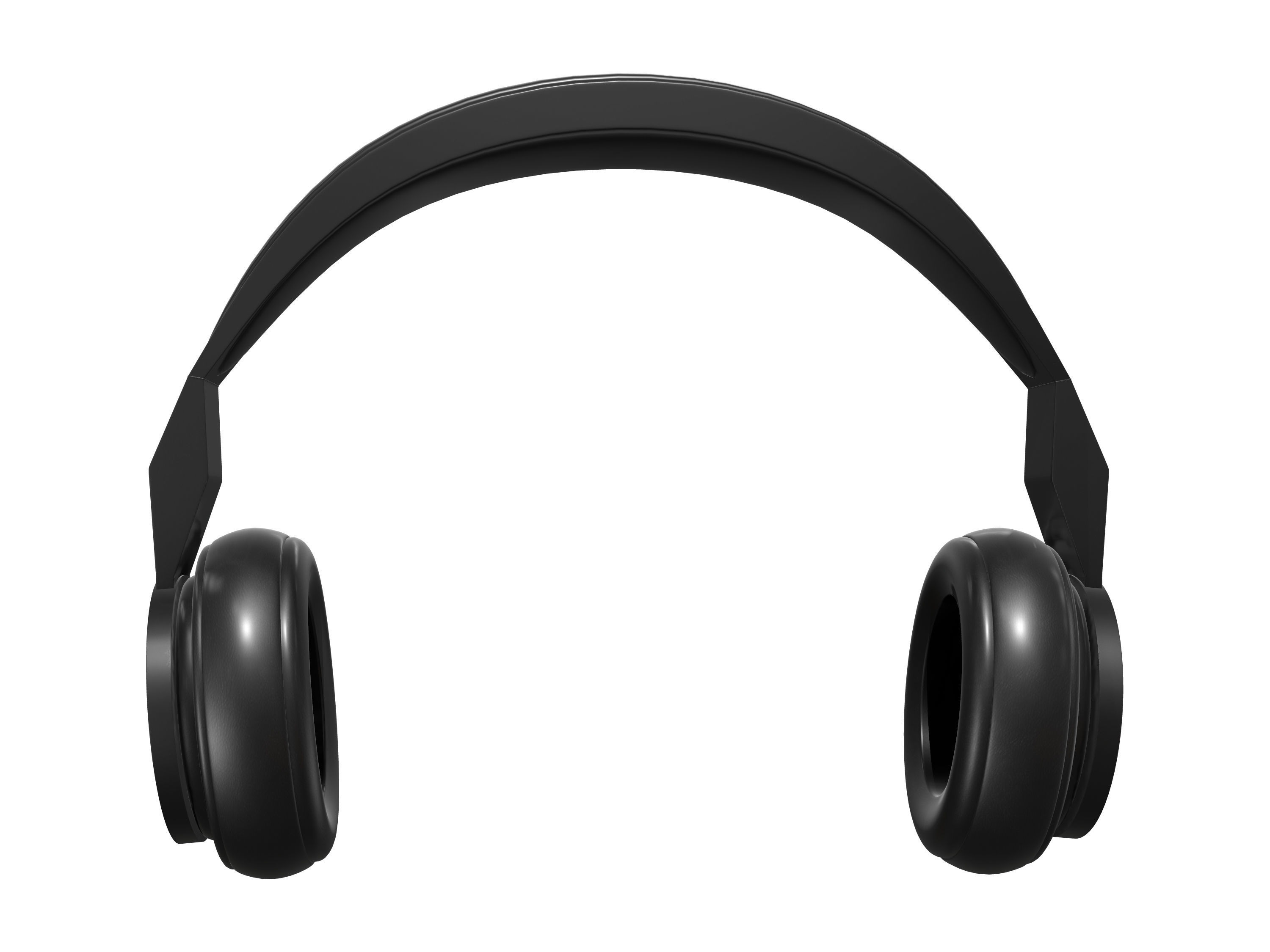 Wireless HeadPhone Low-poly 3D model_2