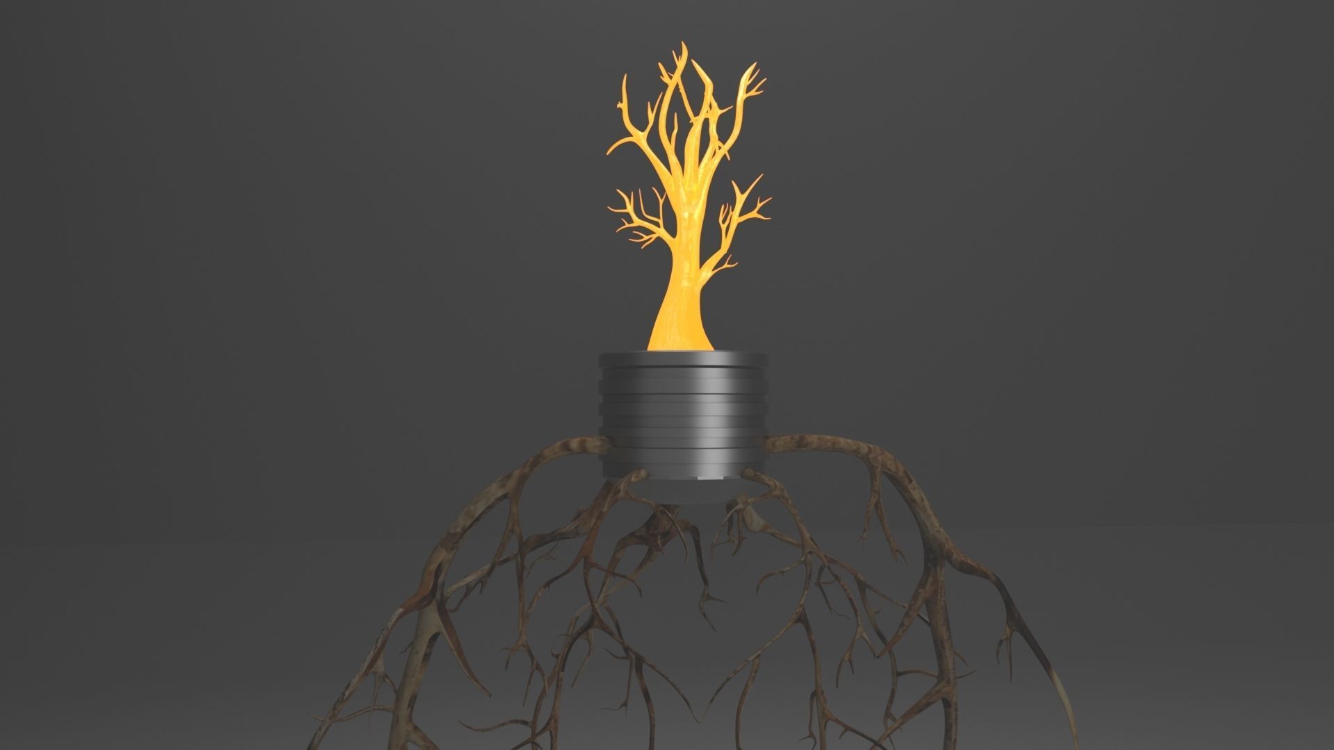 Bulb lamp Low-poly 3D model_6