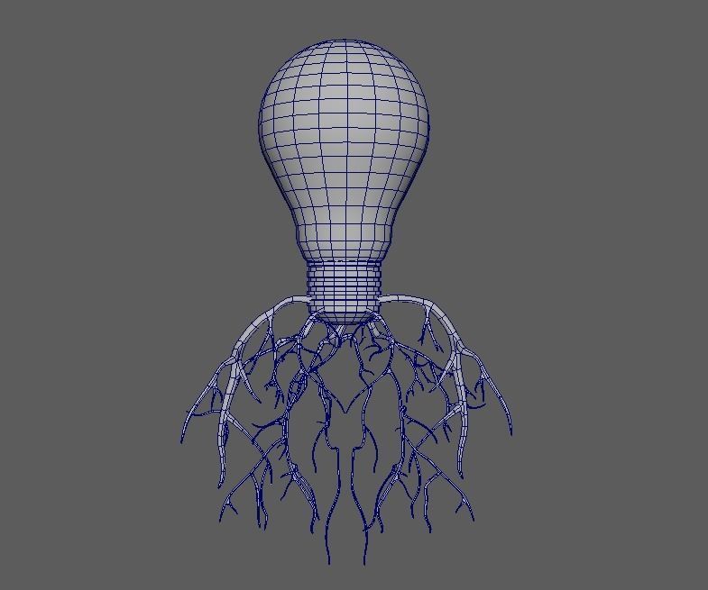 Bulb lamp Low-poly 3D model_2