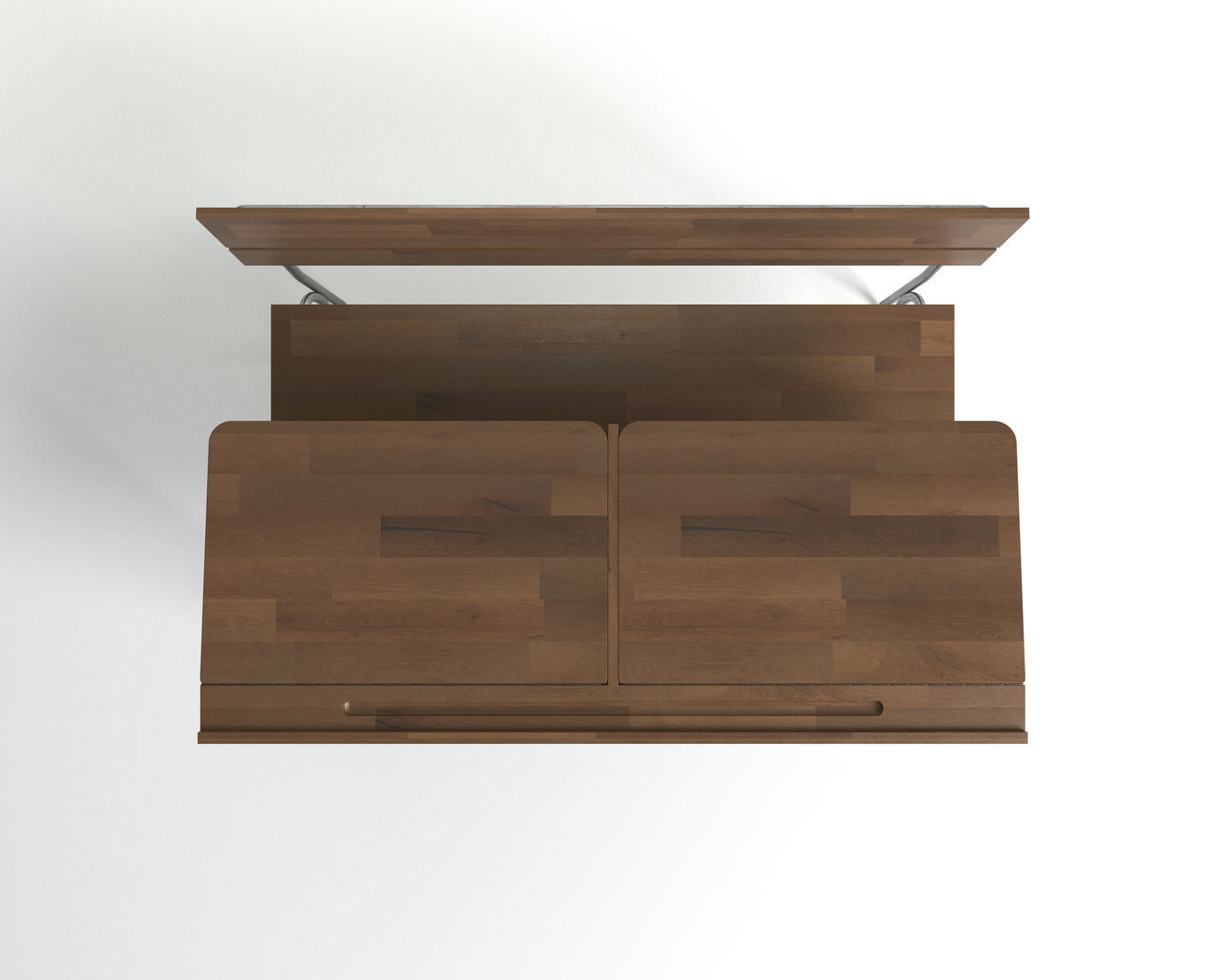 School Double Desk 3D model_2