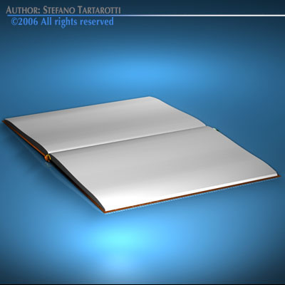 Open book 3D model_2