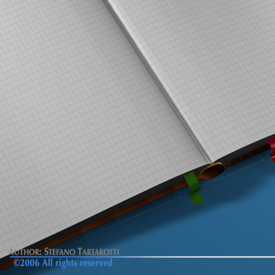 Open book 3D model_4